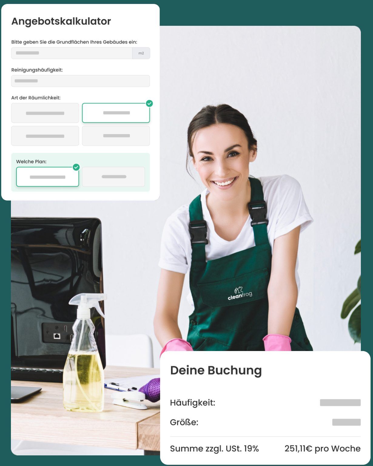 Angebotsrechner von cleanfrog